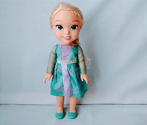 Boneca Elsa toddler do Frozen Disney, marca Tolly tots, 35 cm, usada