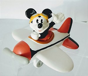 Miniatura Disney da Applause, Mickey no avião, 7 cm comprimento 5 cm altura usada