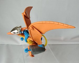 Imaginext, Pterodactyl dinossauro de batalha c/armadura e misseis, sem boneco, 15cm de altura 44 cm envergadura asa aberta