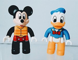 Lego duplo, bonecos Pato Donald e Mickey usados