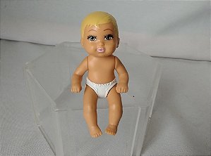 Bebe articulada de fraldinha branca da Barbie pediatra