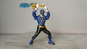 Boneco Power Rangers samurai azul com espada Bandar 2011, 15 cm