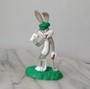 Miniatura vinil vintage Applause de 1994, Pernalonga jogador de golfe, Looney Tunes, 10 cm, usada