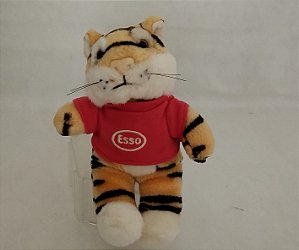 Pelucia Tigre posto Esso promocional 20cm usada