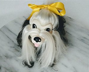 Anos 80, Fofi dogs preto e branco da Estrela, 12 cm - Taffy Shop