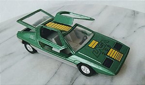 De 1971 ,Miniatura de metal Michelotti Lazer Lasa 908 com fricção 1;36 ,  marca Sunnyside, 12 cm