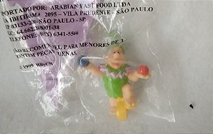 De 1999, miniatura de vinil com base Barney Flintstones circense Hanna Barbera, 7 cm,  lacrado