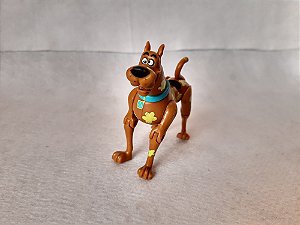Miniatura de vinil cachorro Scooby Doo articulado com manchas de tinta verde Hanna Barbera  10cm