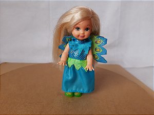 Boneca usada Kelly vestido de princesa da Ilha 10cm   Mattel