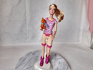 Boneca Barbie usada articulada também nos cotovelos e joelhos I can be a zoo keeper