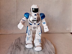 Smart Bot robo com luz e movimento e som  26,5cm altura, funcionando faltando controle remoto para dançar, cantar, etc