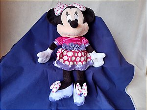 Pelúcia da Minnie rosa Disney que fala (em portugues) acende a fitinha 40cm