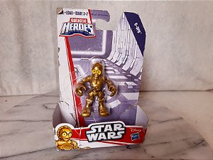 Boneco articulado droid C3PO dourado da Star Wars 6,5cm na embalagem original