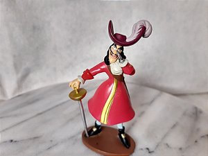 Miniatura de vinil estática com base oval do Capitão Gancho - Disney 11 cm de altura