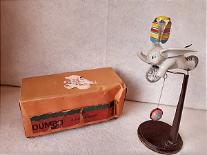 Elefante Dumbo equilibrista, vinil e lata litografada, Estrela, caixa não original