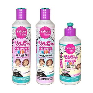 Kit Completo To De Cachinho Kids Salon Line Clube Raiz Cosmeticos Naturais