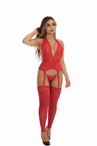 BODY SEXY COM CINTA LIGA - CYRLENE (2107)