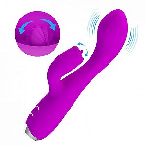 Vibrador Jack Rabbit com 12 Módulos Vibratórios e Língua Massageadora (PG078)