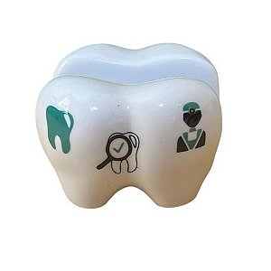 Porta Cartões de visita em forma de dente Modelo Enfeites Odontologicos