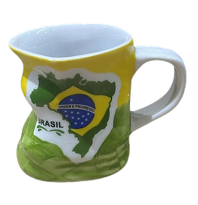 Caneca Amassada Estampa Brasil