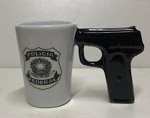 Caneca Policia Federal Alça Revolver