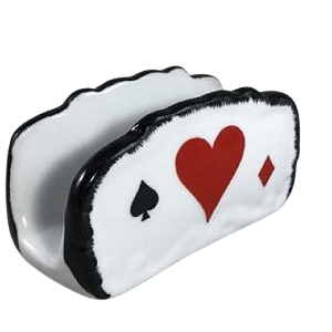 Porta Guardanapos Cartas - Alice - Modelo Cartas