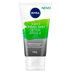 Nivea Máscara Facial 3 Em 1 Urban Skin Detox Argila 150ml