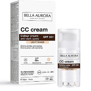 Bella Aurora CC Cream Anti-Manchas Spf 50 Tono Claro 30ml