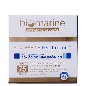 Biomarine Ácido Hialurônico Hyaluronic Pó Compacto Cor Natural Fps 75 12g