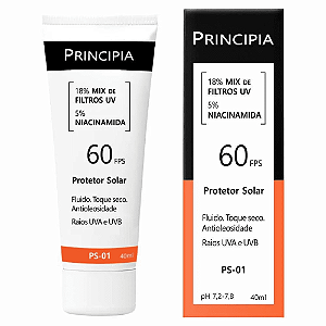 Principia Protetor Solar Fps 60 Fluido Toque Seco Antioleosidade PS-01 40ml