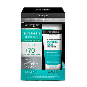 Kit Neutrogena Sun Fresh Facial Fps 70 40z + Purified Skin 60g