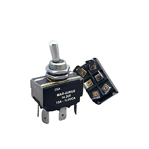 Chave 14208 Interruptor Alavanca Bipolar 15A 2 Posições Momentâneo Margirius