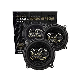 Par Alto-Falante Triaxial 5 Pol B3X50 GOLD 100W RMS Bravox