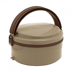 Marmita Térmica Tripla C/ Alça Org de Alimentos 1,5L Bege