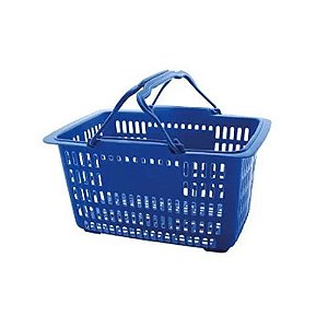 Cesta Pratica Supermercado 43x31x24cm Azul Ref 226 Paramount