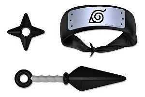 Super Kit Ninja Naruto Shippuden Com Bandana de Tecido 1188 Elka