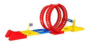 Pista De Corrida Mcqueen Carros Looping 360 Com 2 Carrinhos em