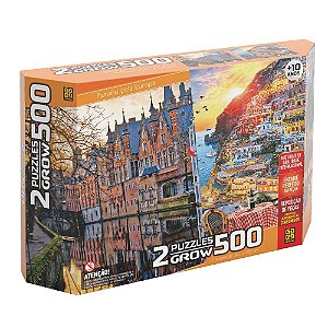 Puzzle 6000 pecas le petit cafe - quebra cabeca - GROW - Quebra