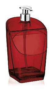 Dispenser / Porta Detergente e Esponja Vermelho 18Cm Millenium