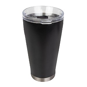 Copo Térmico Cerveja C/ Tampa e Abridor Inox 700 ML Preto