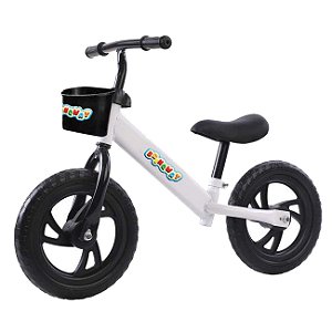 Bicicleta Infantil Aro 12 Sem Pedal Balance Bike Branca 3W152BR Import Way