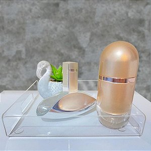 Bandeja Organizadora Acrilico Transparente 18x18cm Cia Laser