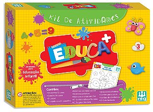Kit de Pinturas e Atividades Infantil Educa+ 0480 Nig Brinquedos