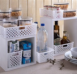Cesto Organizador Multiuso Quadratta 34x27x9 Cm 889 Paramount