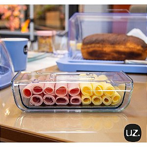 Pote Porta Frios Alimentos Plástico Organizador De Geladeira UZ173 Uzutil