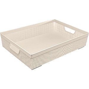 Cesto Organizador Juta A3 11,5 Litros Bege 45x32x9,5 Cm 3129 Jaguar