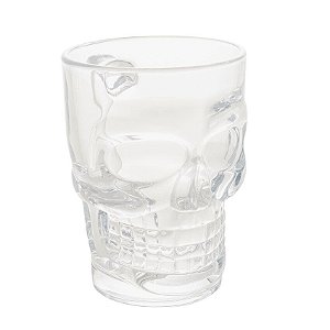 Caneca Chopp e Cerveja de Vidro Caveira Rock Style 365ml