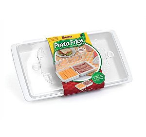 Porta Frios Duplo Transparente Organizador Pote C/ Divisória