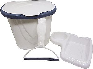 Kit de Pia Porta Rodo Porta Detergente e Lixeira 3 L Branco