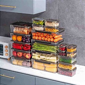 Pote Organizador de Alimentos Hermético C/ Tampa 1,6 Litros